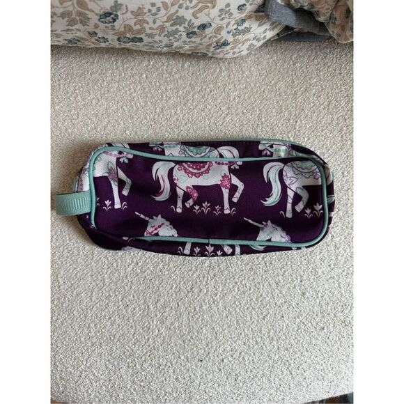Pottery Barn PB Kids Mackenzie Purple Unicorn School Pencil Pouch - Picture 1 of 8